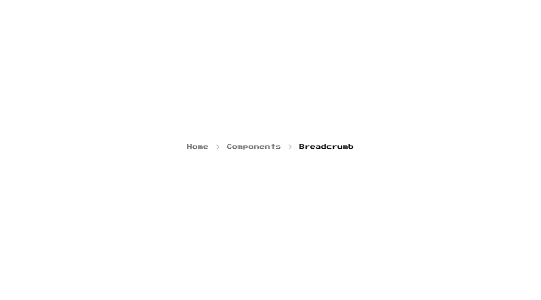 Harness screenshot of 8bitcn-breadcrumb at 1440 pixels wide