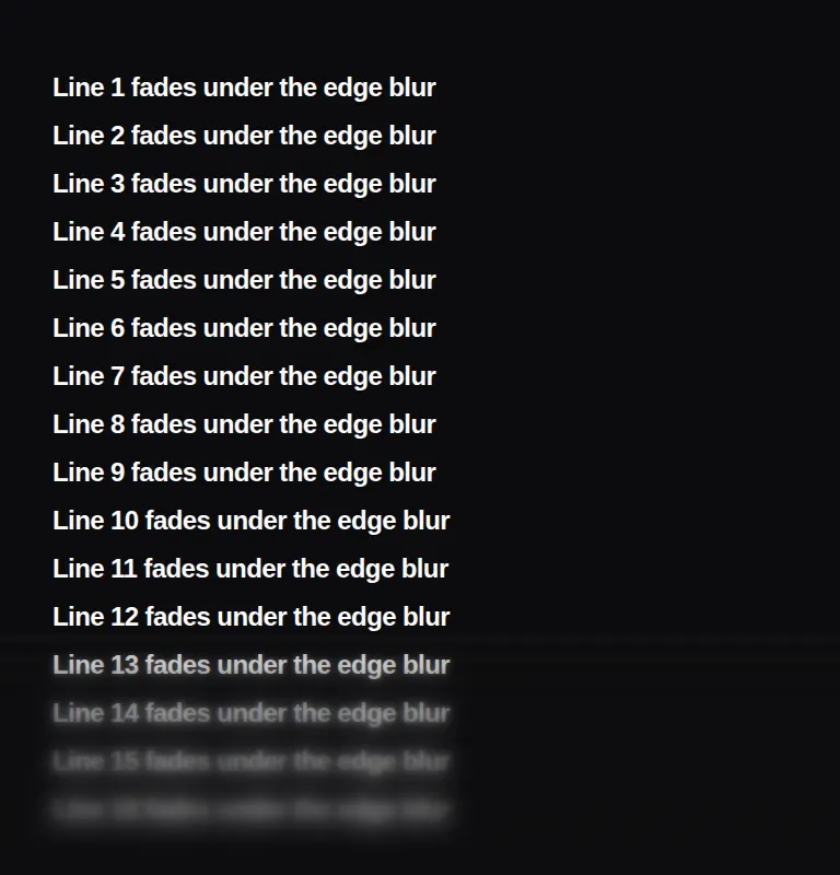 Harness screenshot of cultui-edge-blur at 768 pixels wide