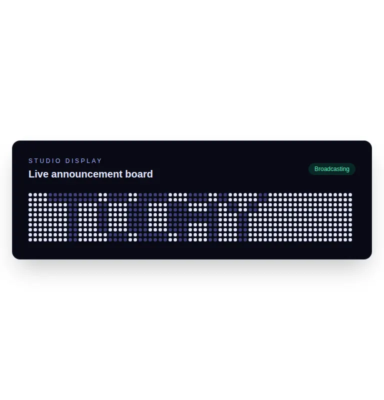 Harness screenshot of cultui-lightboard at 768 pixels wide