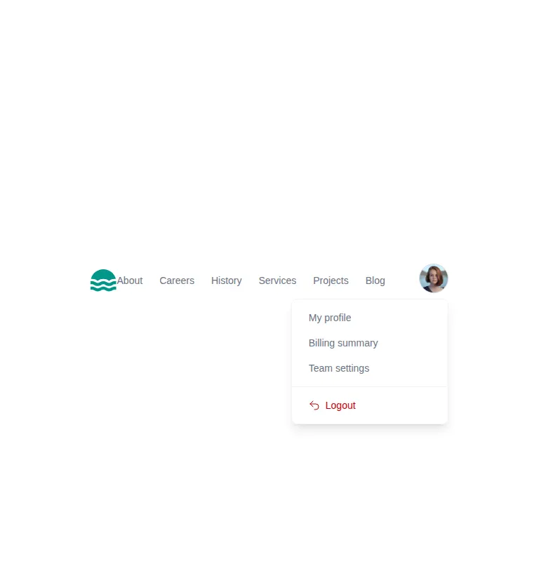 Harness screenshot of hyperui-headers-4 at 768 pixels wide