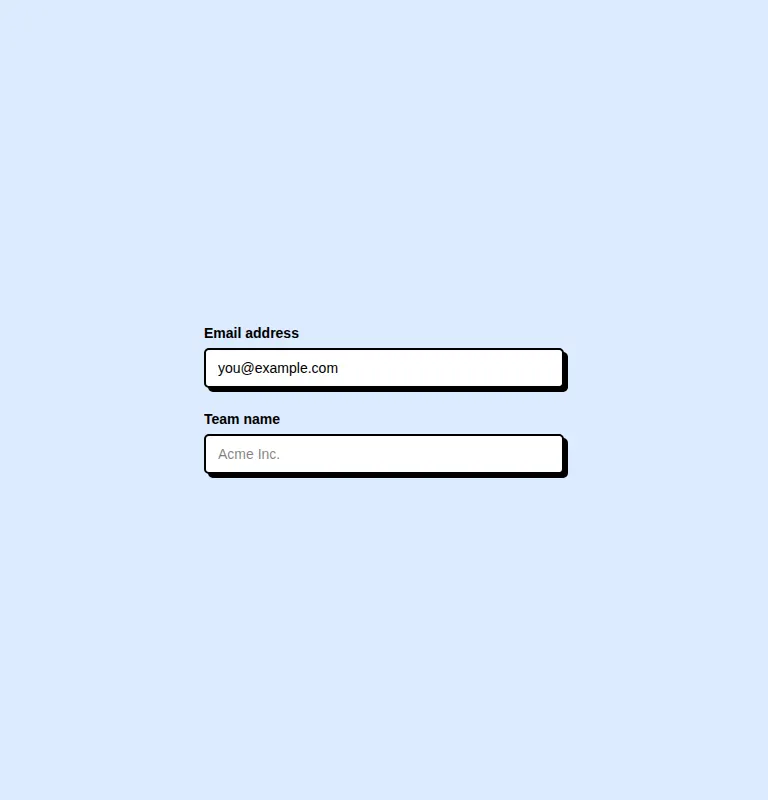 Harness screenshot of neobrutalism-label at 768 pixels wide