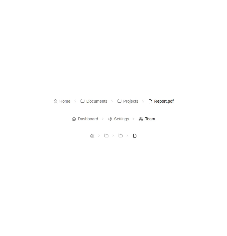 Harness screenshot of ruixen-breadcrumb-icon at 768 pixels wide