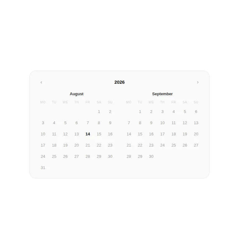 Harness screenshot of ruixen-calendar-twin at 768 pixels wide