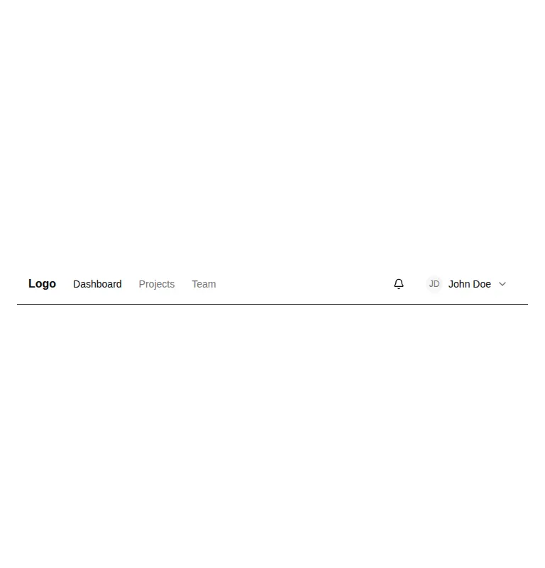 Harness screenshot of ruixen-navbar-user-menu at 768 pixels wide
