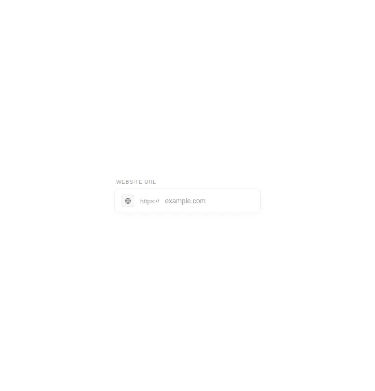 Harness screenshot of ruixen-url-input at 768 pixels wide