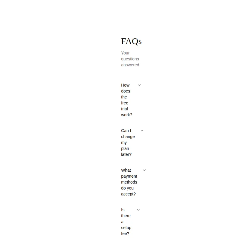 Harness screenshot of tailark-veil-faqs-2 at 768 pixels wide