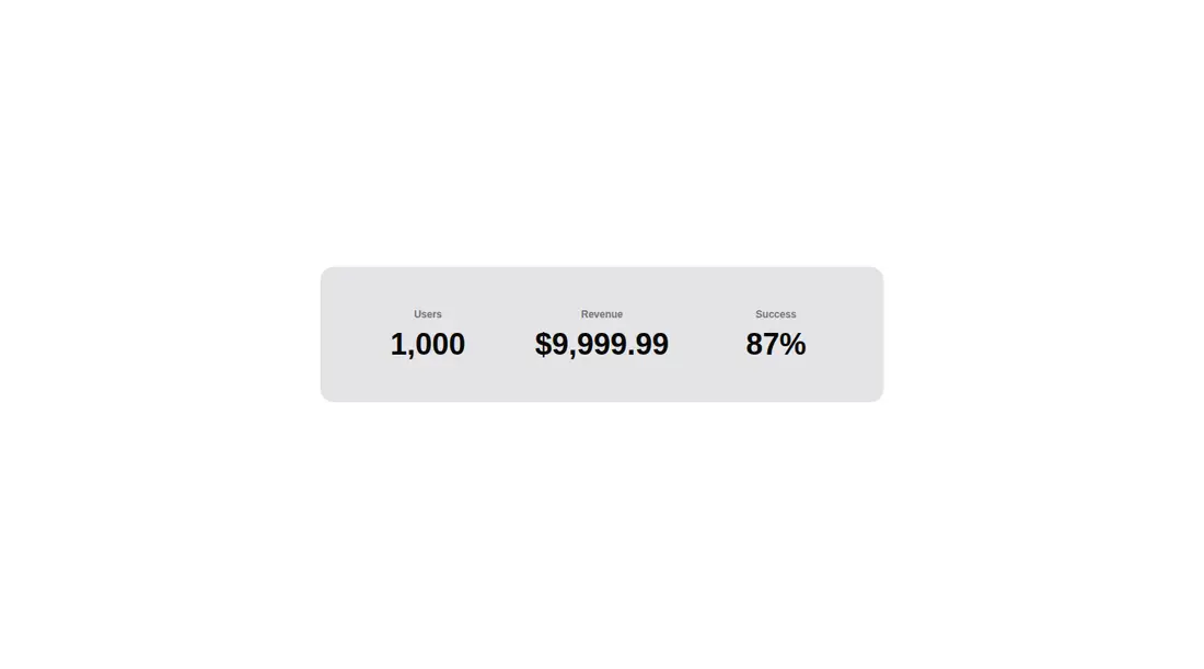 Harness screenshot of tripled-native-counter-up at 1440 pixels wide