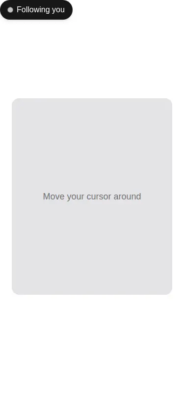 Harness screenshot of tripled-native-follow-cursor at 375 pixels wide