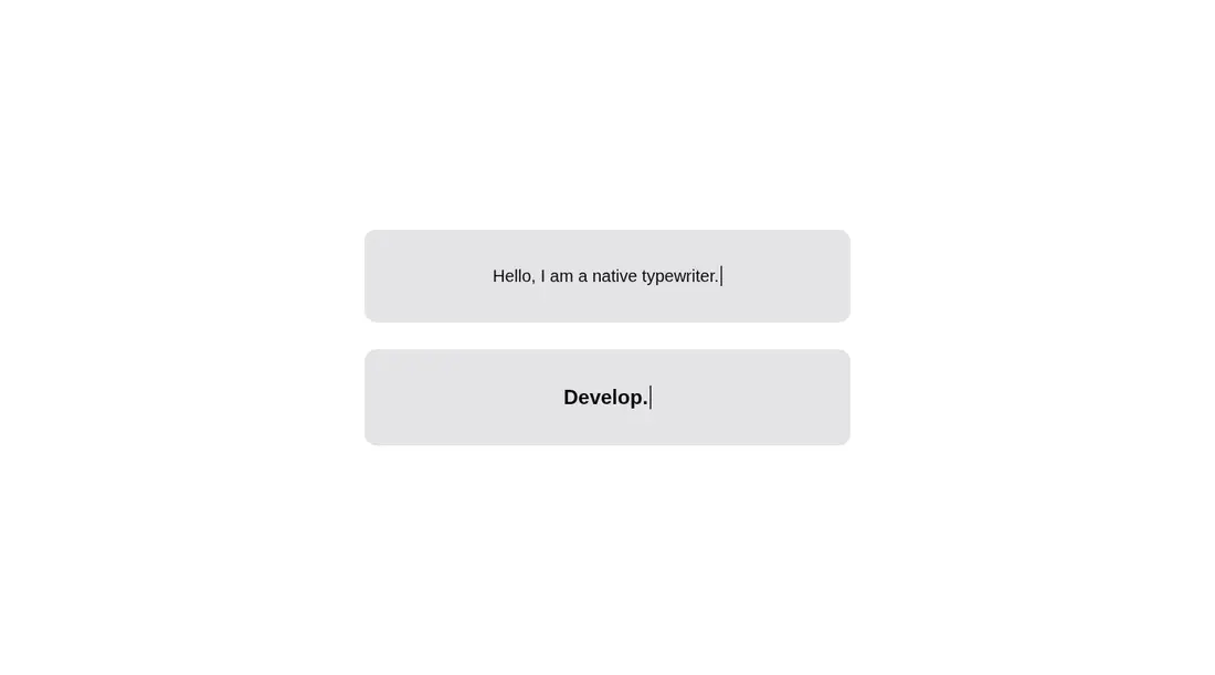 Harness screenshot of tripled-native-typewriter at 1440 pixels wide